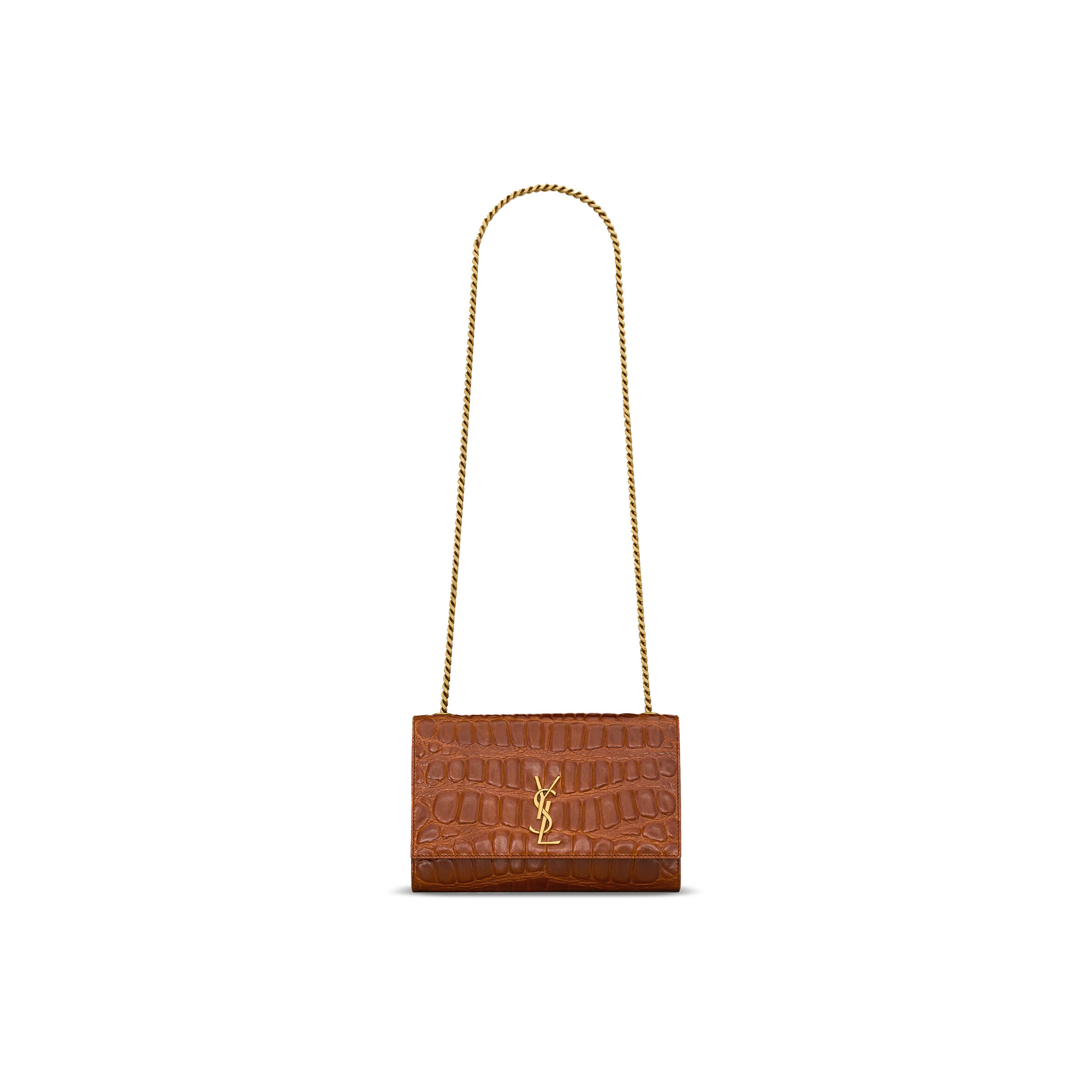 YSL NEW KATE SMALL IN CROCODILE EMBOSSED LEATHER 8515042US0W2547 (20*13*5cm)
